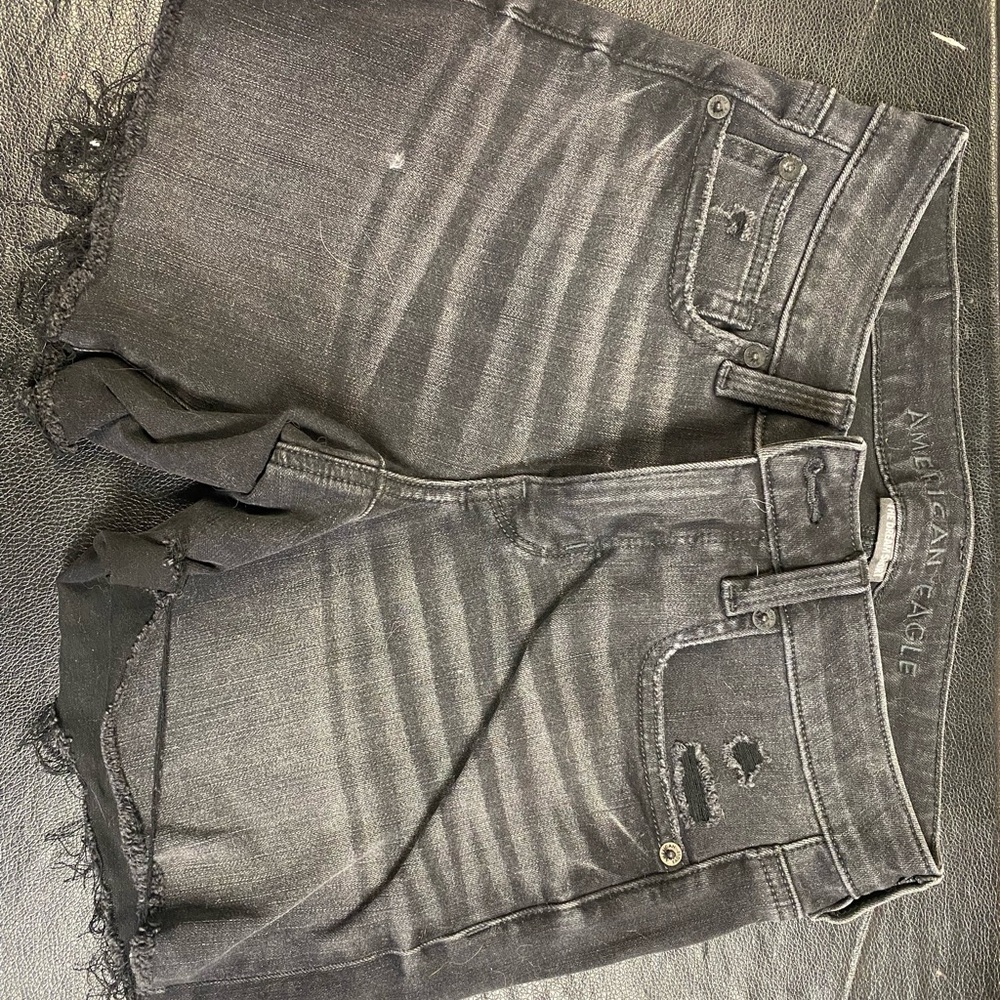 American Eagle Dark Gray Denim Shorts